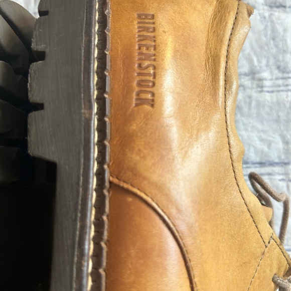 BIRKENSTOCK VTG TIMMINS CAMEL TAN LEATHER OXFORDS SIZE 42 GERMANY FOOTBED - Picture 9 of 12
